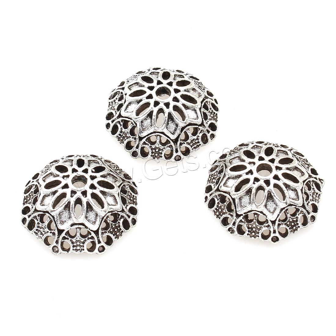 Zinc Alloy Bead Caps, Flower, plated, more colors for choice, 18*7mm, 200PCs/Bag, Sold By Bag