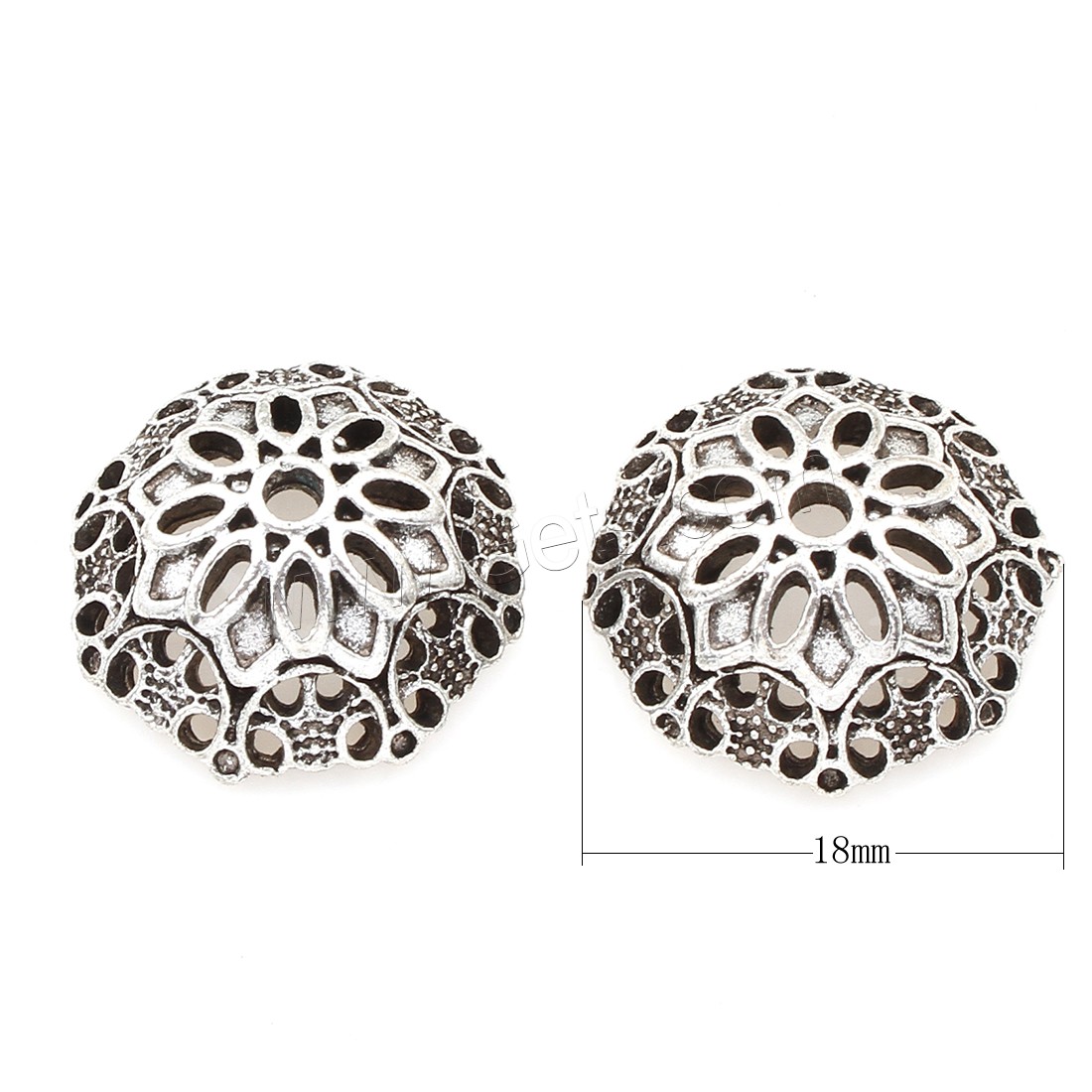 Zinc Alloy Bead Caps, Flower, plated, more colors for choice, 18*7mm, 200PCs/Bag, Sold By Bag