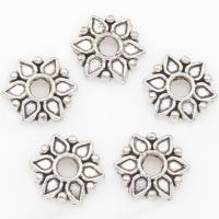 Zinc Alloy Spacer Beads, Flower, plated 8*1mm 