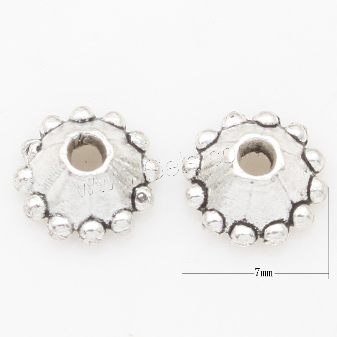Zinc Alloy Bead Caps, Flower, plated, more colors for choice, 7*3mm, 2000PCs/Bag, Sold By Bag