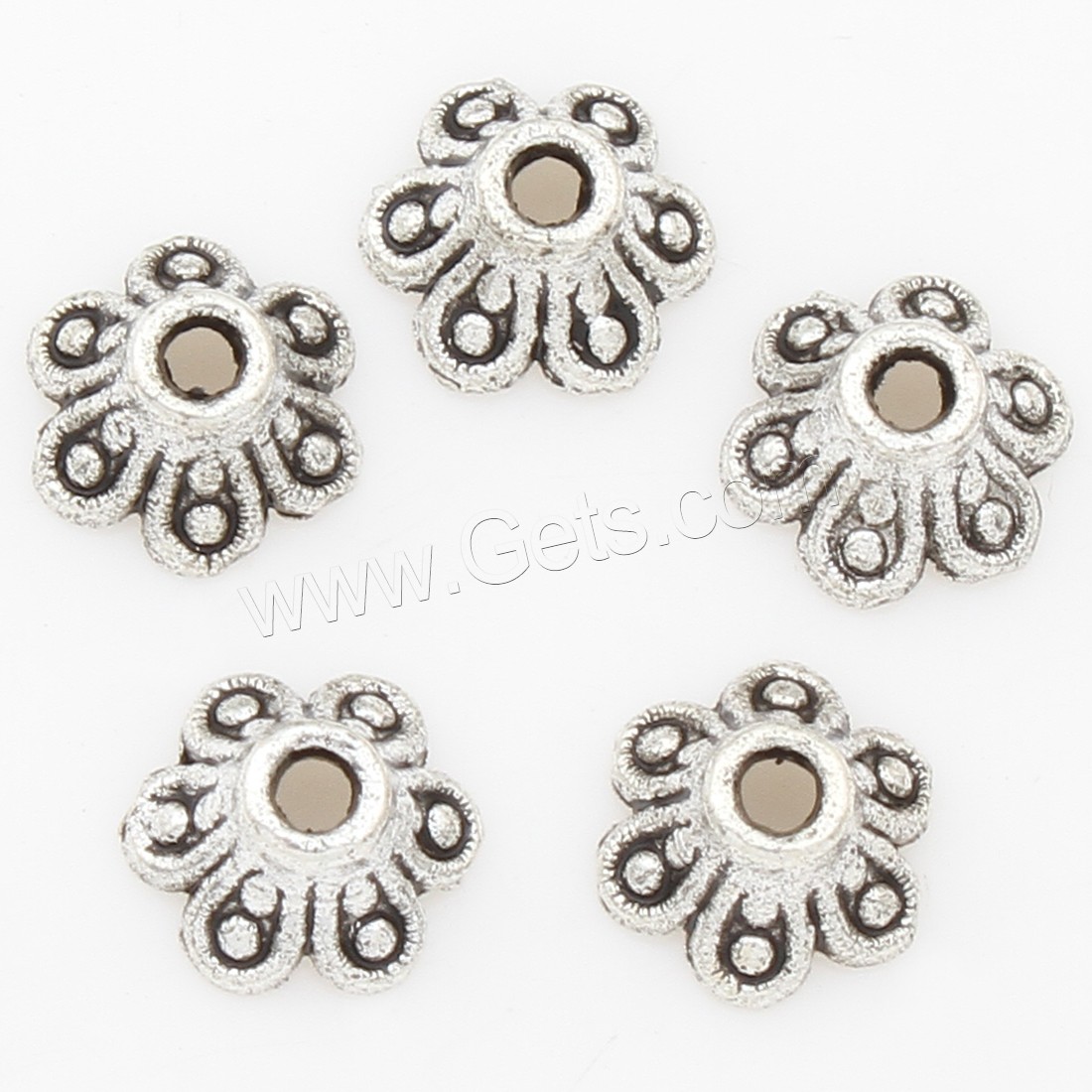 Zinc Alloy Bead Caps, Flower, plated, more colors for choice, 6*3mm, 3000PCs/Bag, Sold By Bag