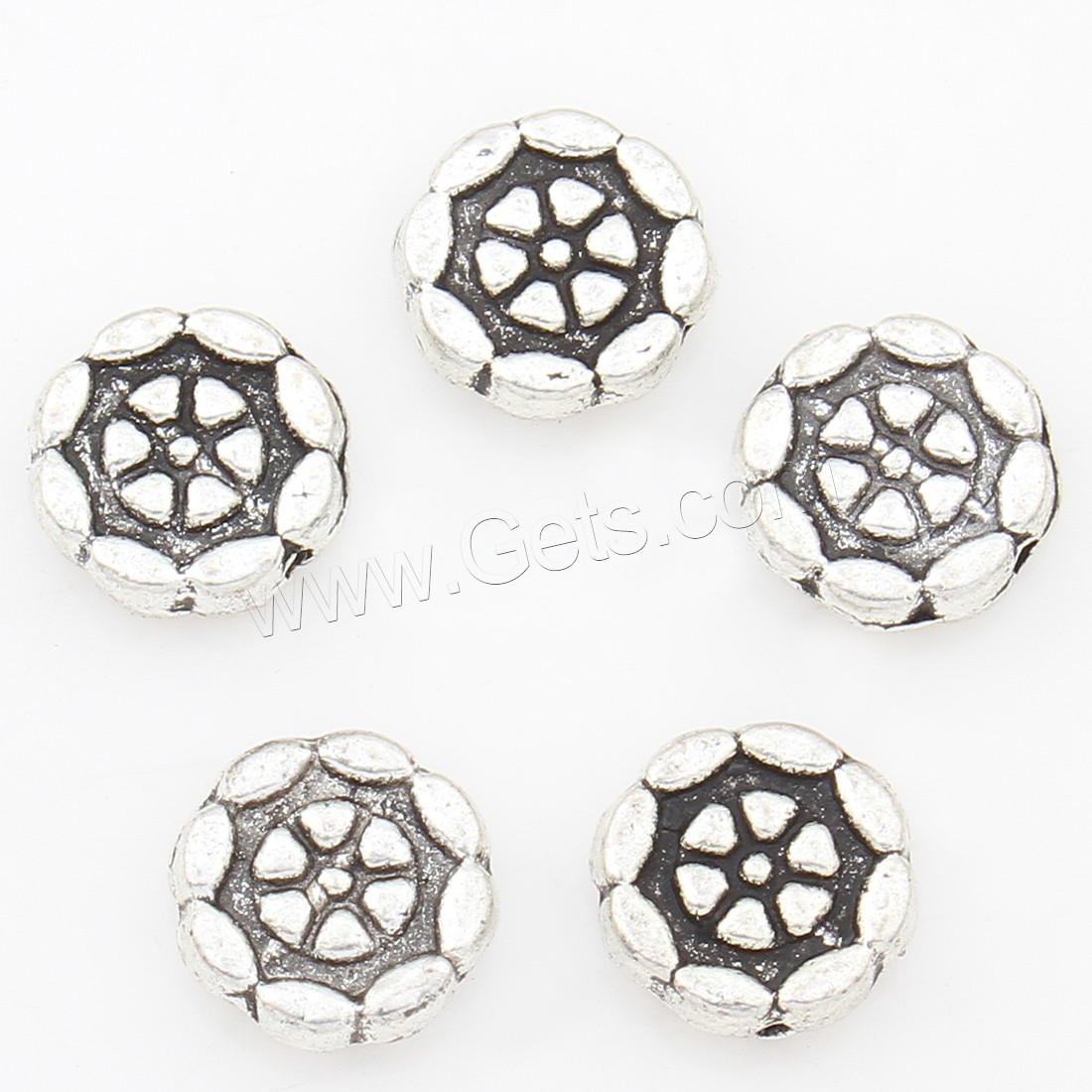 Zinc Alloy Jewelry Beads, Flower, plated, more colors for choice, 8*2mm, 750PCs/Bag, Sold By Bag