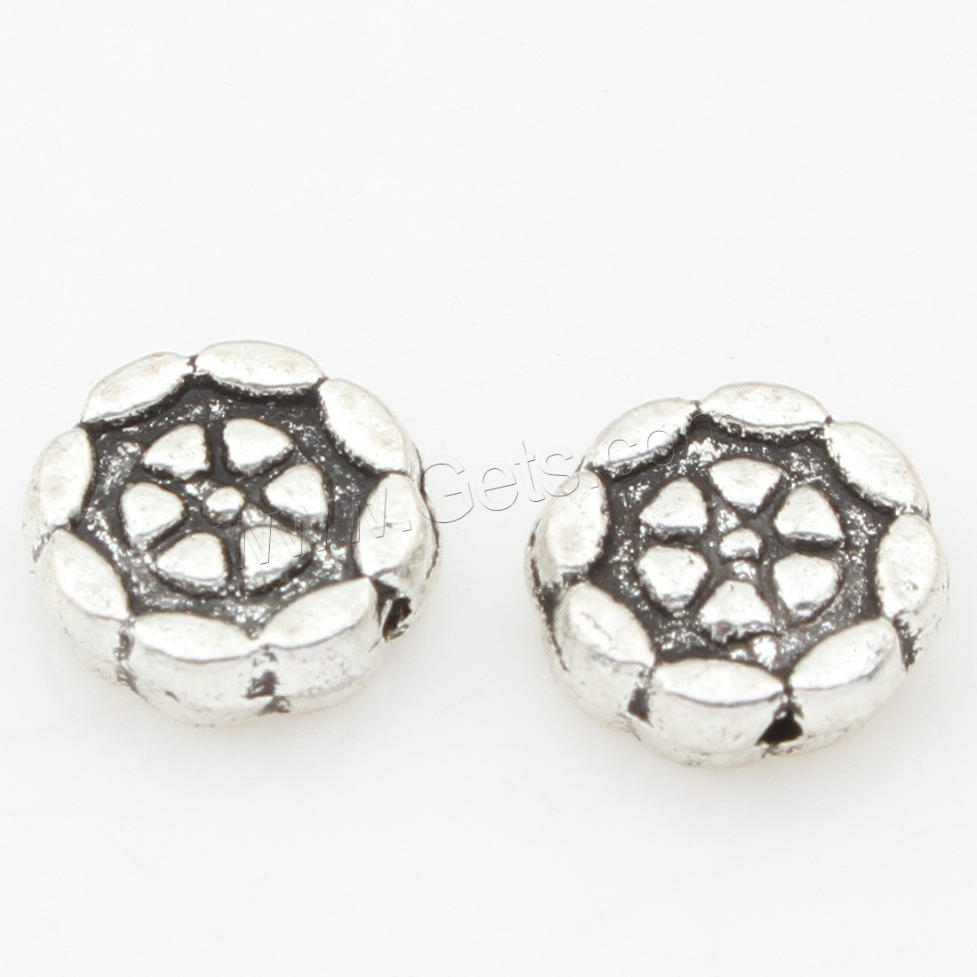 Zinc Alloy Jewelry Beads, Flower, plated, more colors for choice, 8*2mm, 750PCs/Bag, Sold By Bag