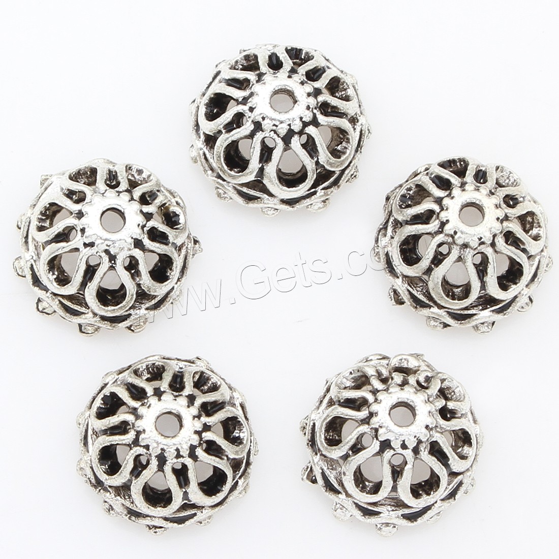 Zinc Alloy Bead Caps, Flower, plated, more colors for choice, 11*6mm, Hole:Approx 1mm, 500PCs/Bag, Sold By Bag