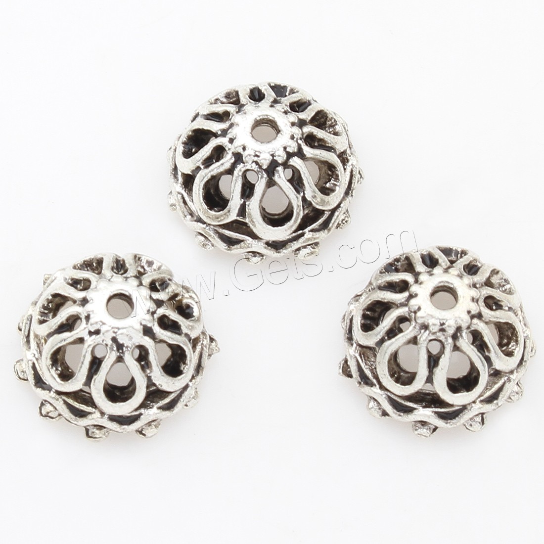 Zinc Alloy Bead Caps, Flower, plated, more colors for choice, 11*6mm, Hole:Approx 1mm, 500PCs/Bag, Sold By Bag