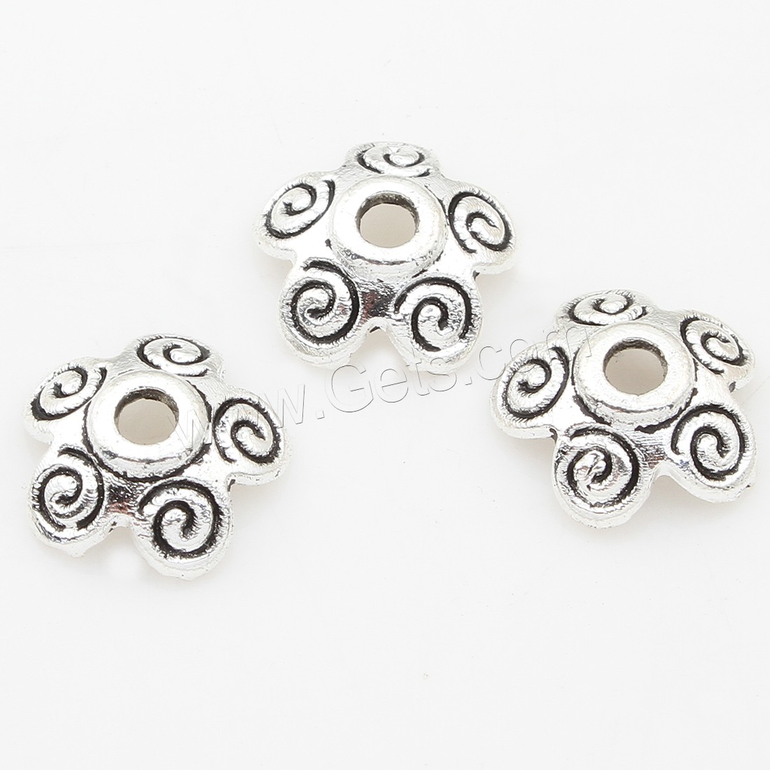Zinc Alloy Bead Caps, Flower, plated, more colors for choice, 10*3mm, 1500PCs/Bag, Sold By Bag