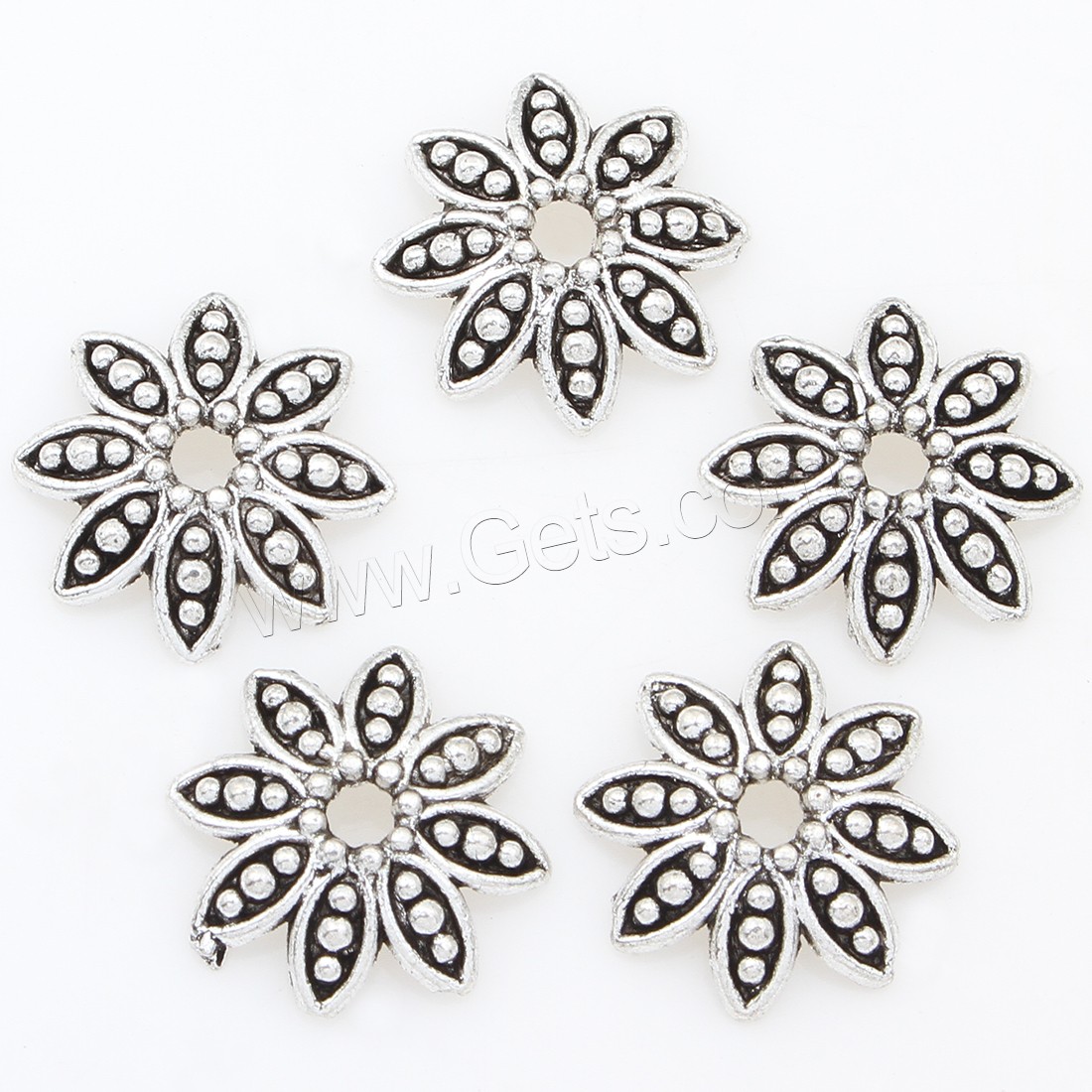 Zinc Alloy Bead Caps, Flower, plated, more colors for choice, 14*3mm, 500PCs/Bag, Sold By Bag