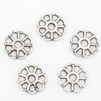 Zinc Alloy Spacer Beads, Flower, plated, silver color, nickel, lead & cadmium free, 8*1mm 
