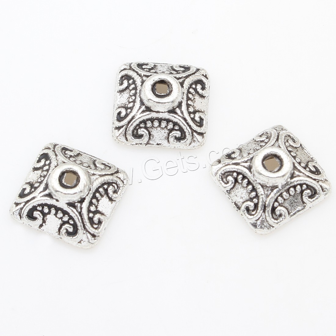 Zinc Alloy Bead Caps, plated, silver color, nickel, lead & cadmium free, 10*4mm, 750PCs/Bag, Sold By Bag
