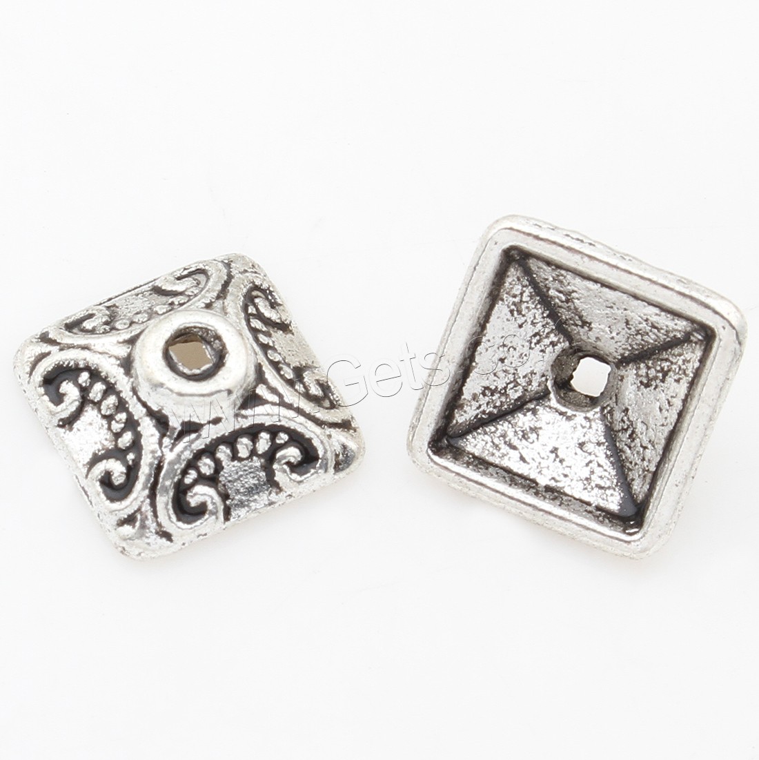 Zinc Alloy Bead Caps, plated, silver color, nickel, lead & cadmium free, 10*4mm, 750PCs/Bag, Sold By Bag