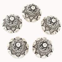 Zinc Alloy Bead Caps, plated, silver color, nickel, lead & cadmium free, 30*21mm, Approx 