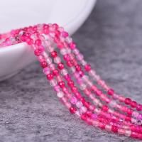 Natürliche Rosa Achat Perlen, DIY & facettierte, rosarot, 2mm, Länge:ca. 15 ZollInch, ca. 190PCs/Strang, verkauft von Strang
