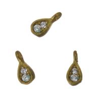 Cubic Zirconia Brass Pendants, gold color plated, with cubic zirconia Approx 0.5mm 
