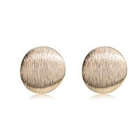 Brass Earring Drop Component, Round, real gold plated, for woman, 15*15mm 