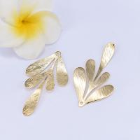Brass Jewelry Pendants, Branch, real gold plated, for woman, 26*45mm 
