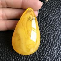 Beeswax Pendant, Teardrop, epoxy gel, fluorescent 34*51mm 