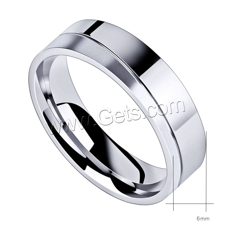 Partículas de acero anillo, Donut, diverso tamaño para la opción & para hombre, color original, 6mm, tamaño:7-12, Vendido por UD