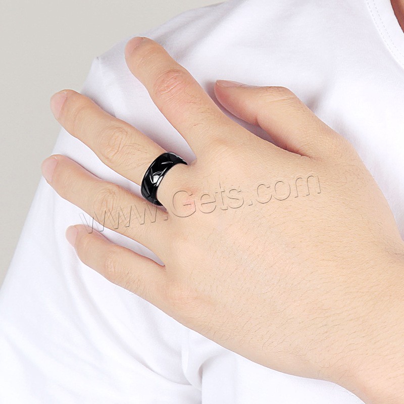 チタン鋼 指輪, ドーナツ型, 亜鉛黒めっき (ステンレス専用), 異なるサイズの選択 & 男性用, 8mm, サイズ:7-12, 売り手 パソコン