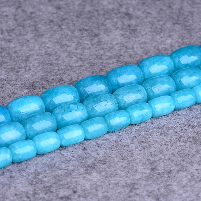 Perles amazonite, pierre gemme, tambour, poli, DIY & normes différentes pour le choix, bleu, Longueur:Environ 15 pouce, Vendu par brin