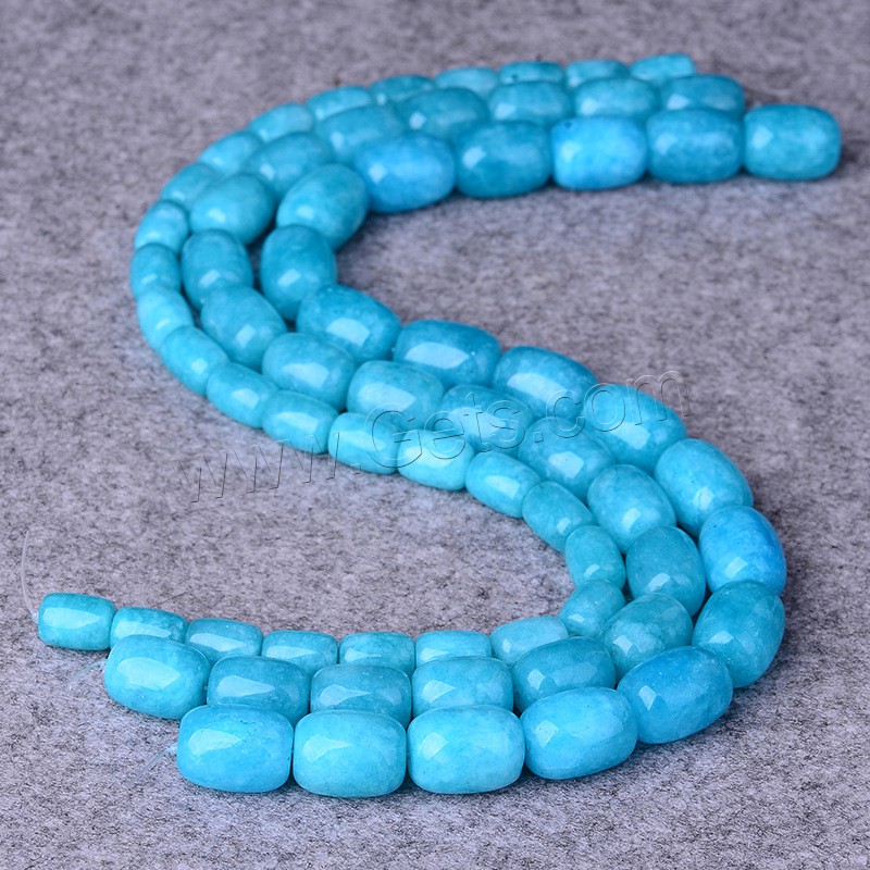 Perles amazonite, pierre gemme, tambour, poli, DIY & normes différentes pour le choix, bleu, Longueur:Environ 15 pouce, Vendu par brin