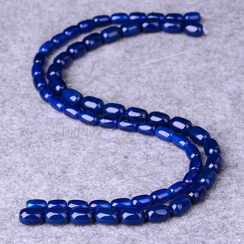 Lake Blue Agate Beads, polished, DIY & different size for choice, acid blue, Length:Approx 15 Inch, Sold By Strand