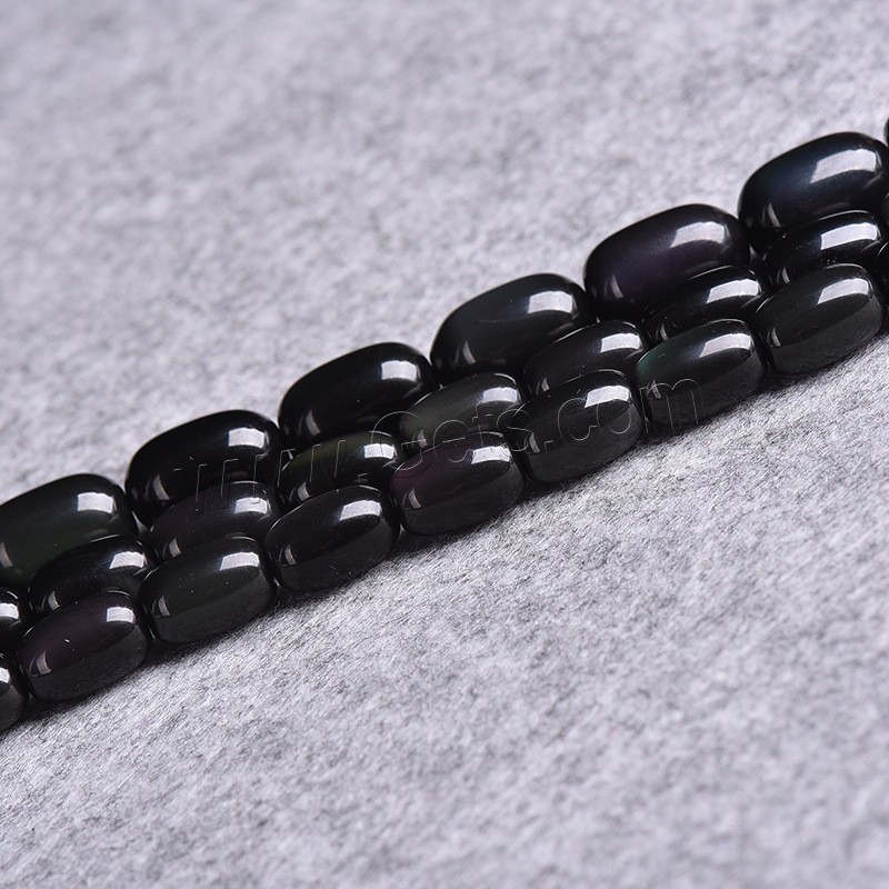 Negro obsidiana granos, pulido, Bricolaje & diverso tamaño para la opción, Negro, longitud:aproximado 15 Inch, Vendido por Sarta
