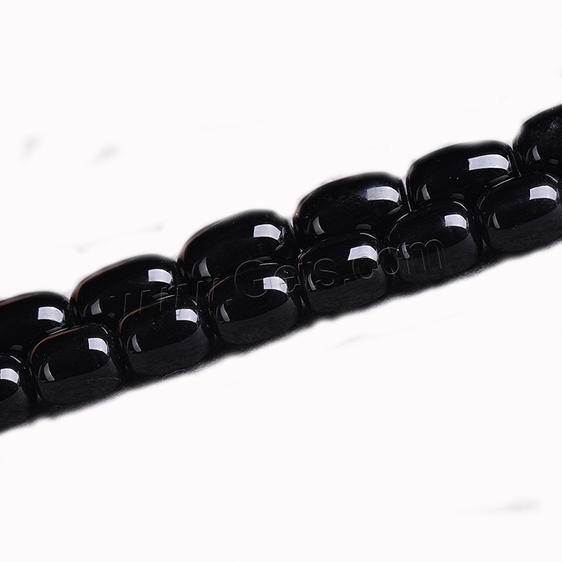 Бусины из натурального Черного Агата, Черный агат, полированный, DIY & разный размер для выбора, черный, длина:Приблизительно 15 дюймовый, продается Strand