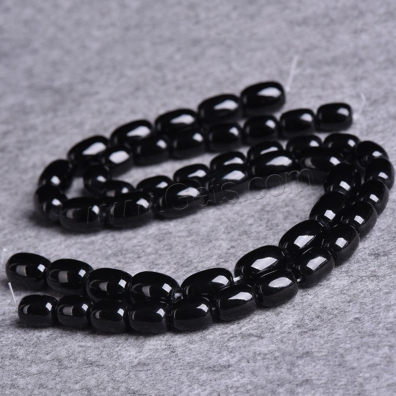 Natural Black Agate Beads, polished, DIY & different size for choice, black, Length:Approx 15 Inch, Sold By Strand