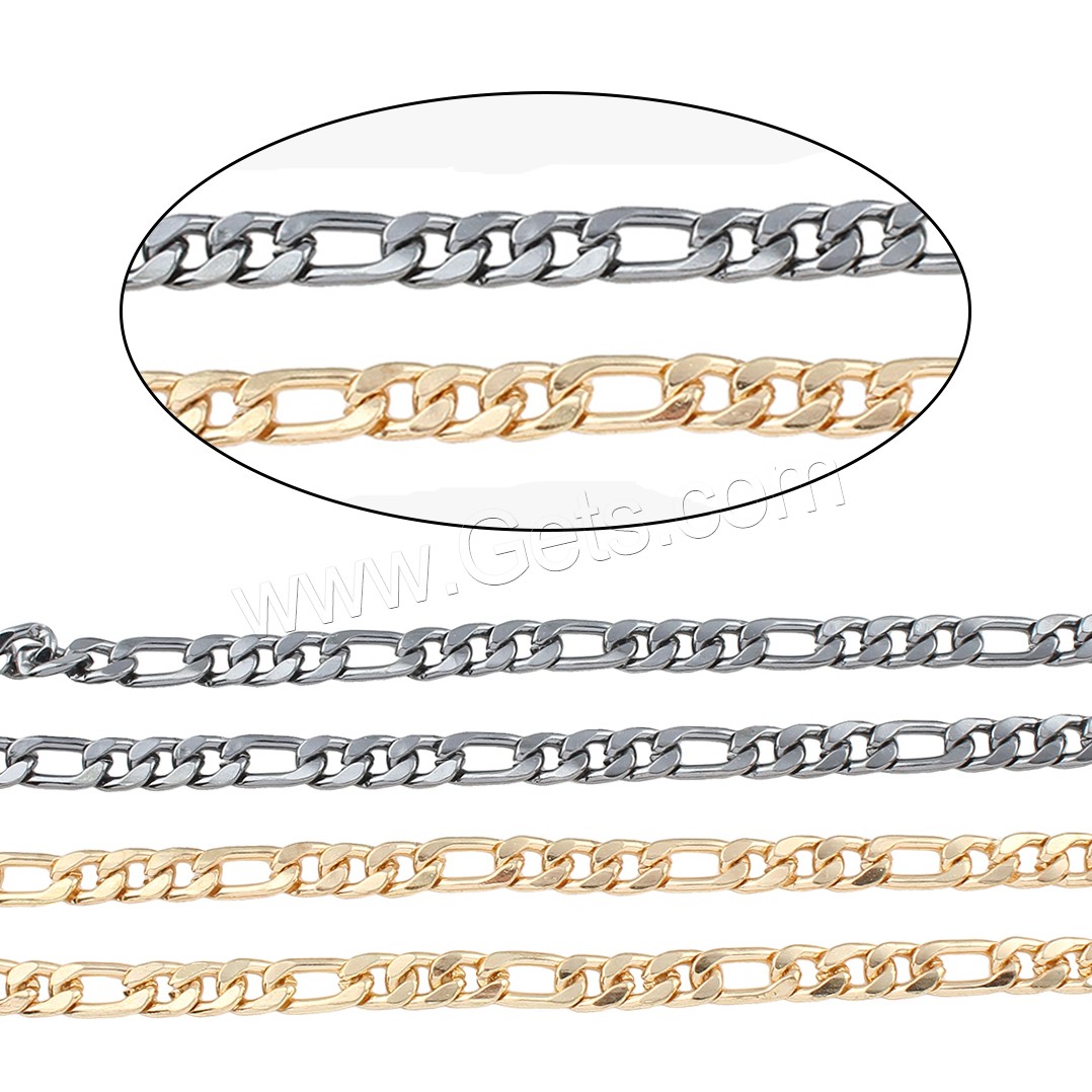 Bijoux chaîne de fer, Placage, plus de couleurs à choisir, sans nickel, 600*2*6mm, Longueur:Environ 47.2 , Vendu par brin