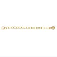 ゴールド ブレスレットチェーン, 14 K ゴールド メッキ, 楕円形の鎖 & 異なるスタイルを選択 & 女性用, 2.6mm, 4mm, 長さ:約 2.2 インチ, 売り手 ストランド