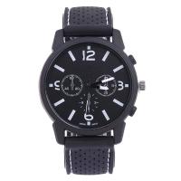 Men Wrist Watch, Silicone, with zinc alloy dial & Glass, for man Approx 8 Inch 