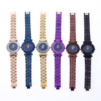 Bracelets de montre pour femmes, acier inoxydable, avec cadran en alliage de zinc & verre, Placage, avec strass, plus de couleurs à choisir Environ 8 pouce, Vendu par fixé