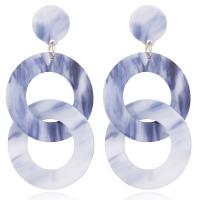 Acryl Tropfen Ohrring, Kreisring, für Frau, keine, 15x75mm, verkauft von Paar