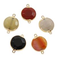 Gemstone Connector, with Zinc Alloy, gold color plated & 1/1 loop, 20*28*6mm 