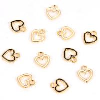 Zinc Alloy Heart Pendants, gold color plated & enamel Approx 2mm 