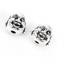 Zinc Alloy Jewelry Beads, Buddha, antique silver color plated Approx 2mm 