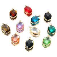 Crystal Zinc Alloy Pendants, with Crystal, gold color plated Approx 2mm 