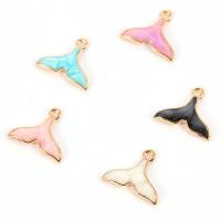 Zinc Alloy Enamel Pendants, Mermaid tail, gold color plated Approx 2mm 