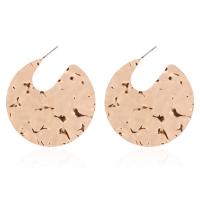 Zinc Alloy Stud Earring, gold color plated & for woman, 31*37mm 