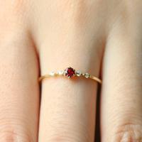 Anillo de dedo de aleación de Zinc, chapado, diverso tamaño para la opción & para mujer & con diamantes de imitación, dorado, Vendido por UD