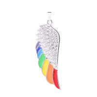 Stainless Steel Jewelry Necklace, Wing Shape, plated, With Pendant & Unisex Approx 23.6 Inch 