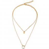 Zinc Alloy Necklace, plated, Double Layer & Adjustable & for woman 12mm 