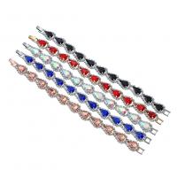 Zinc bracelets en strass en alliage , alliage de zinc, avec strass, larme, Placage, pour femme, plus de couleurs à choisir Vendu par PC