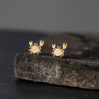 Zinc Alloy Stud Earring, Crab, plated, for woman 