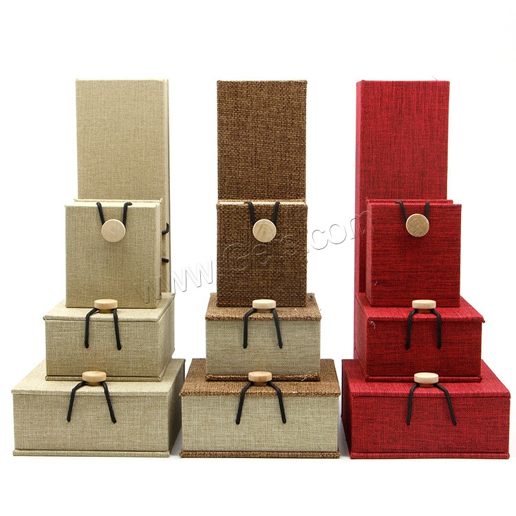 Linen Jewelry Display Box, hardwearing & different styles for choice, more colors for choice, 10PCs/Lot, Sold By Lot