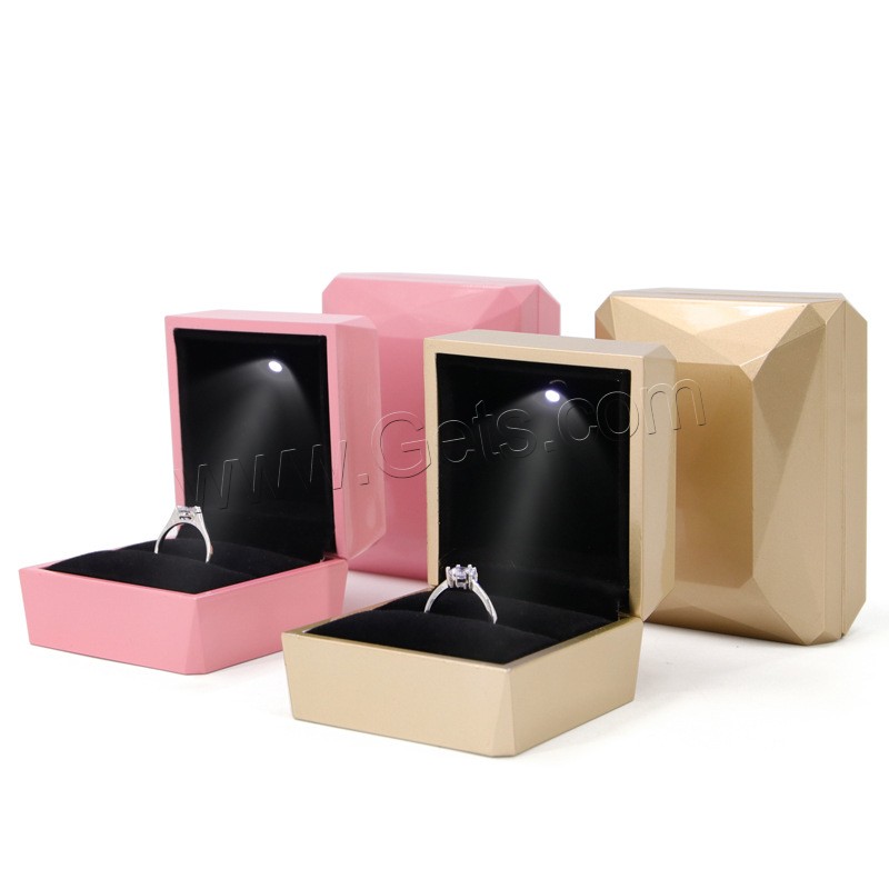 Plastic Jewelry Display Box, hardwearing & with LED light & different styles for choice, more colors for choice, 10PCs/Lot, Sold By Lot