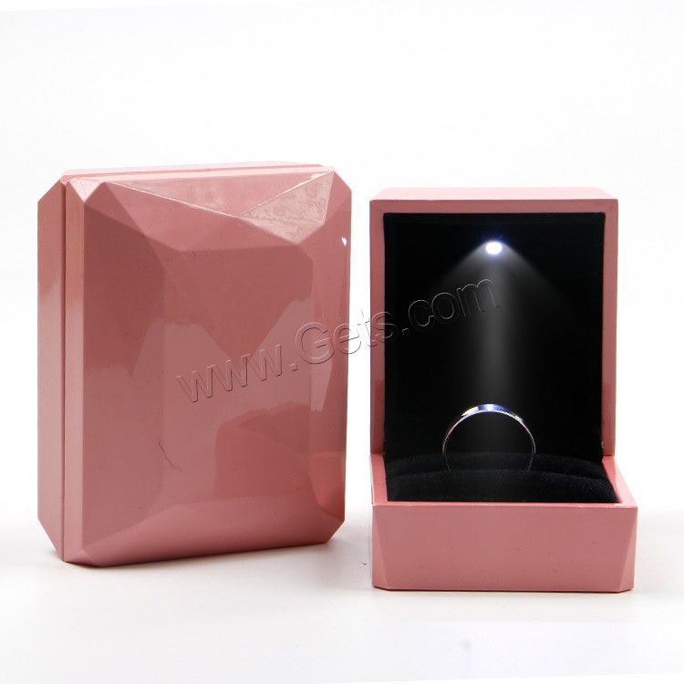 Plastic Jewelry Display Box, hardwearing & with LED light & different styles for choice, more colors for choice, 10PCs/Lot, Sold By Lot