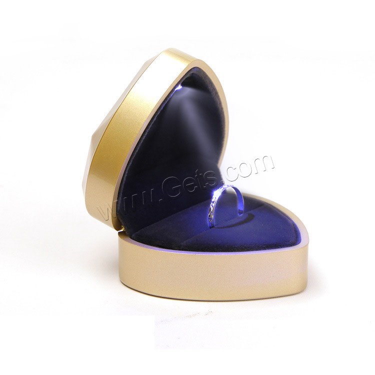 Plastic Jewelry Display Box, Heart, hardwearing & with LED light & different styles for choice, more colors for choice, 65x71x45mm, 5PCs/Lot, Sold By Lot