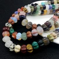 Gemischte Edelstein Perlen, Blume, geschnitzt, Mehrfarbige, 10mm, Bohrung:ca. 1mm, 10PCs/Tasche, verkauft von Tasche