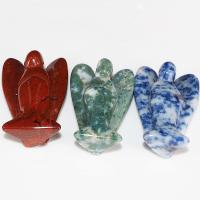 Gemstone Boxed Decoration Gemstone, Angel, Carved, mixed colors 